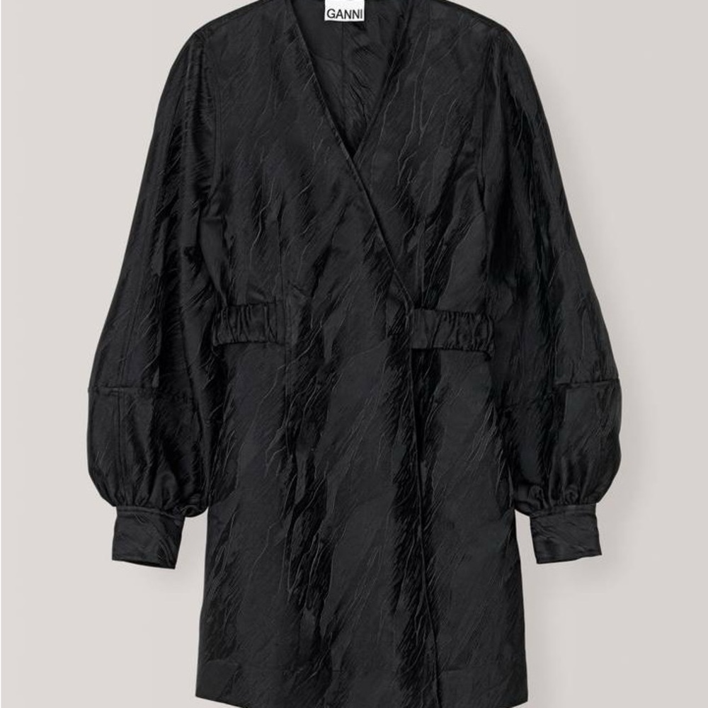 Ganni Jacquard Wrap Dress